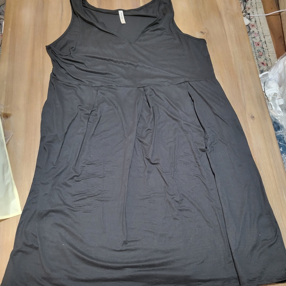 24 seven dress black plus size 3x sleeveless